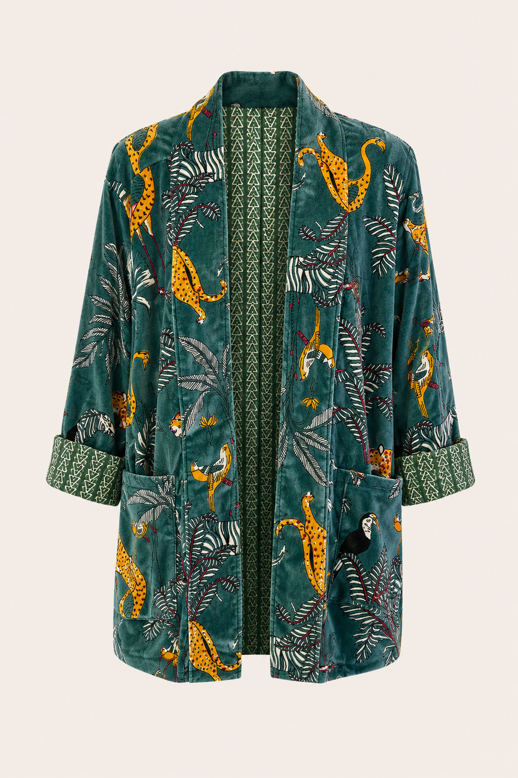CHAQUETA TERCIOPELO ESTAMPADA