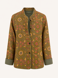 CHAQUETA ESTAMPADO VERDE Y FLORES
